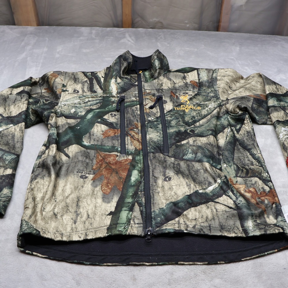 Browning Jacket Mens Medium Mossy Oak Camo Hells Canyon Full Throttle Hunting
